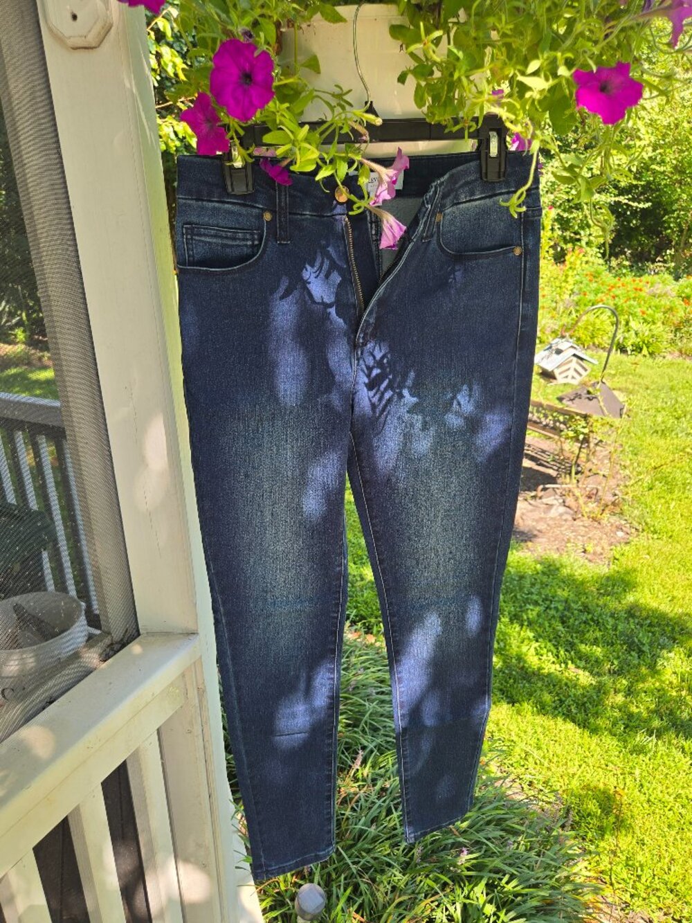 Ellen Tracy Dark Wash Skinny Jeans - Stretch Contour Slim Fit Denim Pants -Size4